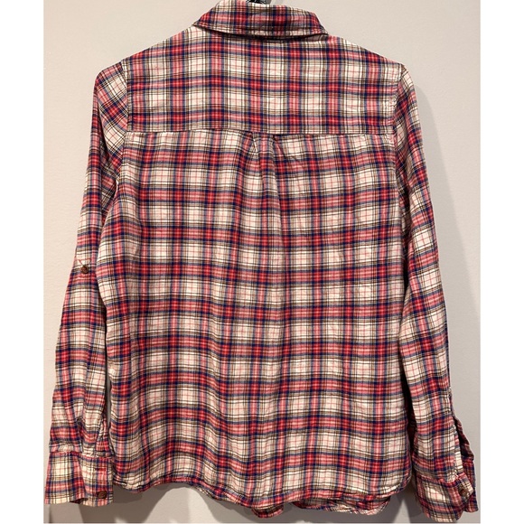 I Love H81 Pink Plaid Flannel Long Sleeved Buttoned Down Shirt - Picture 12 of 16